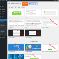 Page screenshot: Read More → Add New Type