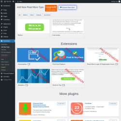 Page screenshot: Read More → Add New Type → Button