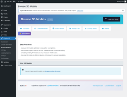 Page screenshot: ExploreXR &rarr; Browse Models