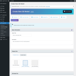 Page screenshot: ExploreXR &rarr; Create New Model