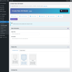 Page screenshot: ExploreXR &rarr; Create New Model