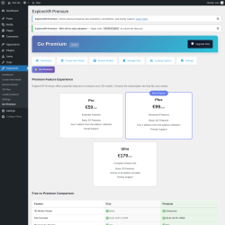 Page screenshot: ExploreXR &rarr; Go Premium