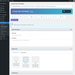 Page screenshot: ExploreXR &rarr; Create New Model