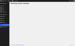 Page screenshot: Bookings Export