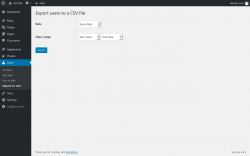 Page screenshot: Users &rarr; Export to CSV