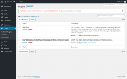 Page screenshot: Plugins ‹ Test site — WordPress