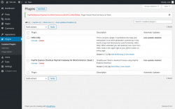 Page screenshot: Plugins ‹ Test site — WordPress