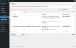 Page screenshot: Plugins ‹ Test site — WordPress
