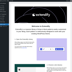 Page screenshot: Extendify  &rarr; Library