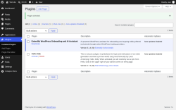 Page screenshot: Plugins &lsaquo; Test site &mdash; WordPress