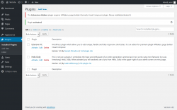 Page screenshot: Plugins &lsaquo; Test site &mdash; WordPress