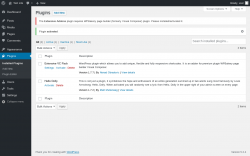 Page screenshot: Plugins &lsaquo; Test site &mdash; WordPress