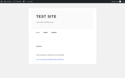 Page screenshot: Test site &ndash; Just another WordPress site