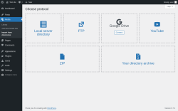 Page screenshot: Media → Import from directories