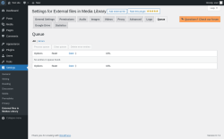 Page screenshot: Settings → External files in Medias Library → Queue