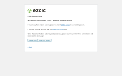 Page screenshot: Ezoic Domain Issue!