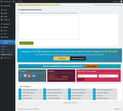 Page screenshot: WP2Social Auto Publish → Suggest a Feature