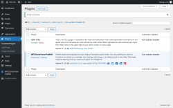 Page screenshot: Plugins ‹ Test site — WordPress
