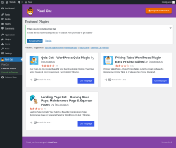 Page screenshot: Pixel Cat → Featured Plugins