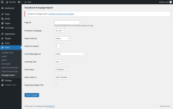 Page screenshot: Tools &rarr; Fanpage Import