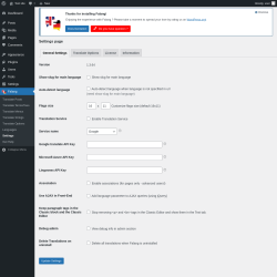 Page screenshot: Falang → Settings