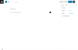 Page screenshot: FAQs → Add New