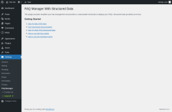 Page screenshot: Settings → FAQ Manager