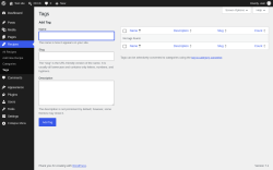 Page screenshot: Recipes &rarr; Tags