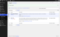 Page screenshot: Plugins &lsaquo; Test site &mdash; WordPress