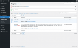 Page screenshot: Plugins &lsaquo; Test site &mdash; WordPress