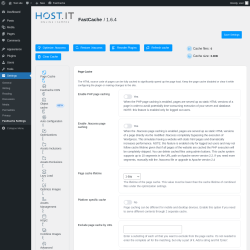 Page screenshot: Settings &rarr; FastCache Settings