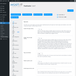 Page screenshot: Settings &rarr; FastCache Settings