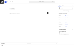 Page screenshot: Add Page &lsaquo; Test site &mdash; WordPress
