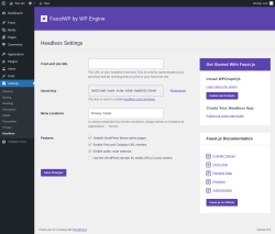 Page screenshot: Settings → Headless