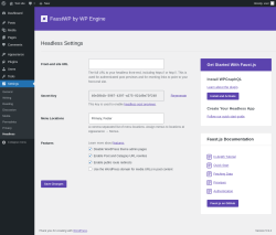 Page screenshot: Settings → Headless