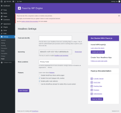 Page screenshot: Settings → Faust