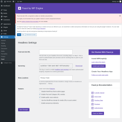 Page screenshot: Settings → Faust