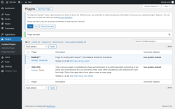 Page screenshot: Plugins ‹ Test site — WordPress