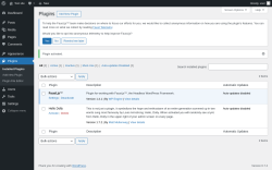 Page screenshot: Plugins ‹ Test site — WordPress