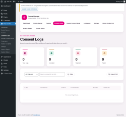 Page screenshot: FAZ Cookie &rarr; Consent Logs