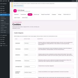 Page screenshot: FAZ Cookie &rarr; Cookies