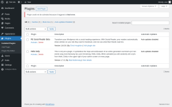 Page screenshot: Plugins &lsaquo; Test site &mdash; WordPress