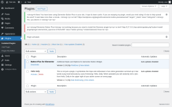 Page screenshot: Plugins ‹ Test site — WordPress