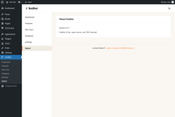 Page screenshot: Feather &rarr; About