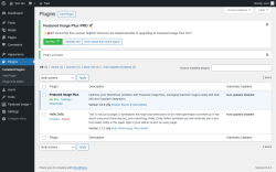 Page screenshot: Plugins ‹ Test site — WordPress