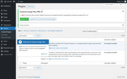 Page screenshot: Plugins ‹ Test site — WordPress