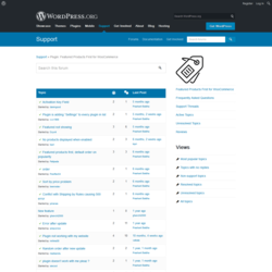 Page screenshot: Featured Product First → Support Forum