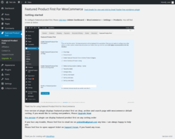 Page screenshot: Featured Product First