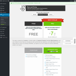 Page screenshot: Featured Product First → Upgrade  ➤