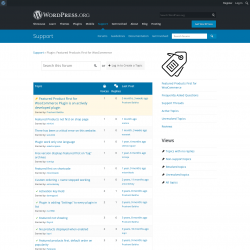 Page screenshot: Featured Product First → Support Forum